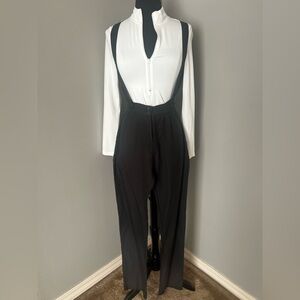 NWT American Vintage Black Wide-Leg Suspender Pants Sz XS